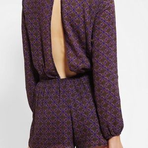 Long Sleeve Open Back Romper